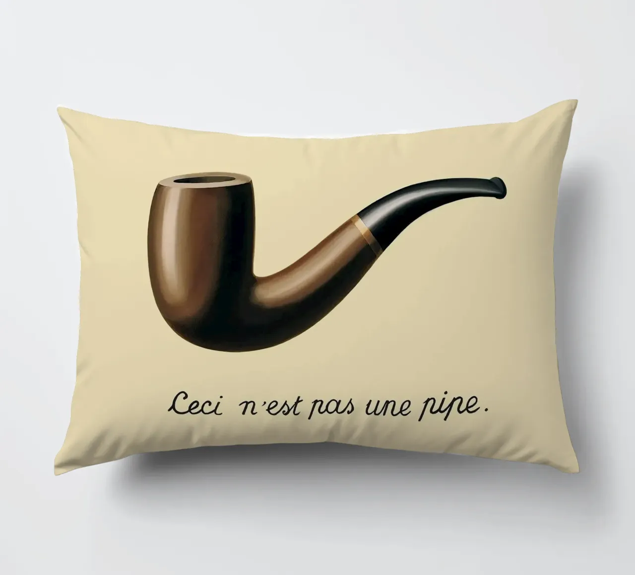 Ceci n'est pas une pipe" - René Magritte cuscino da Classic Art Prints