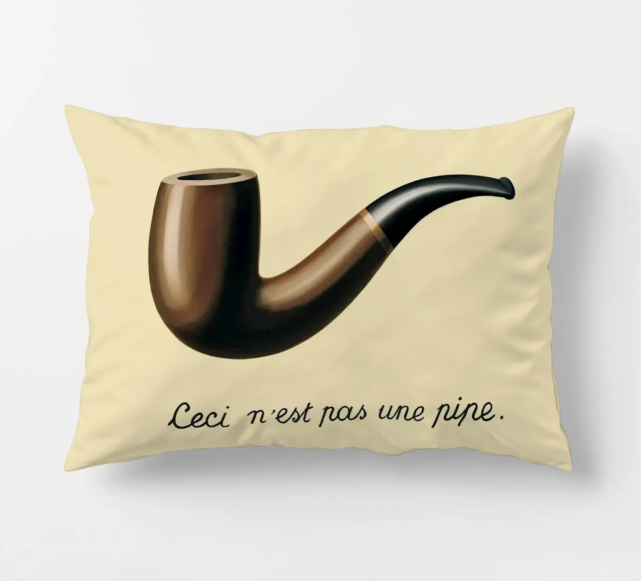 Ceci n'est pas une pipe" - René Magritte cuscino da Classic Art Prints