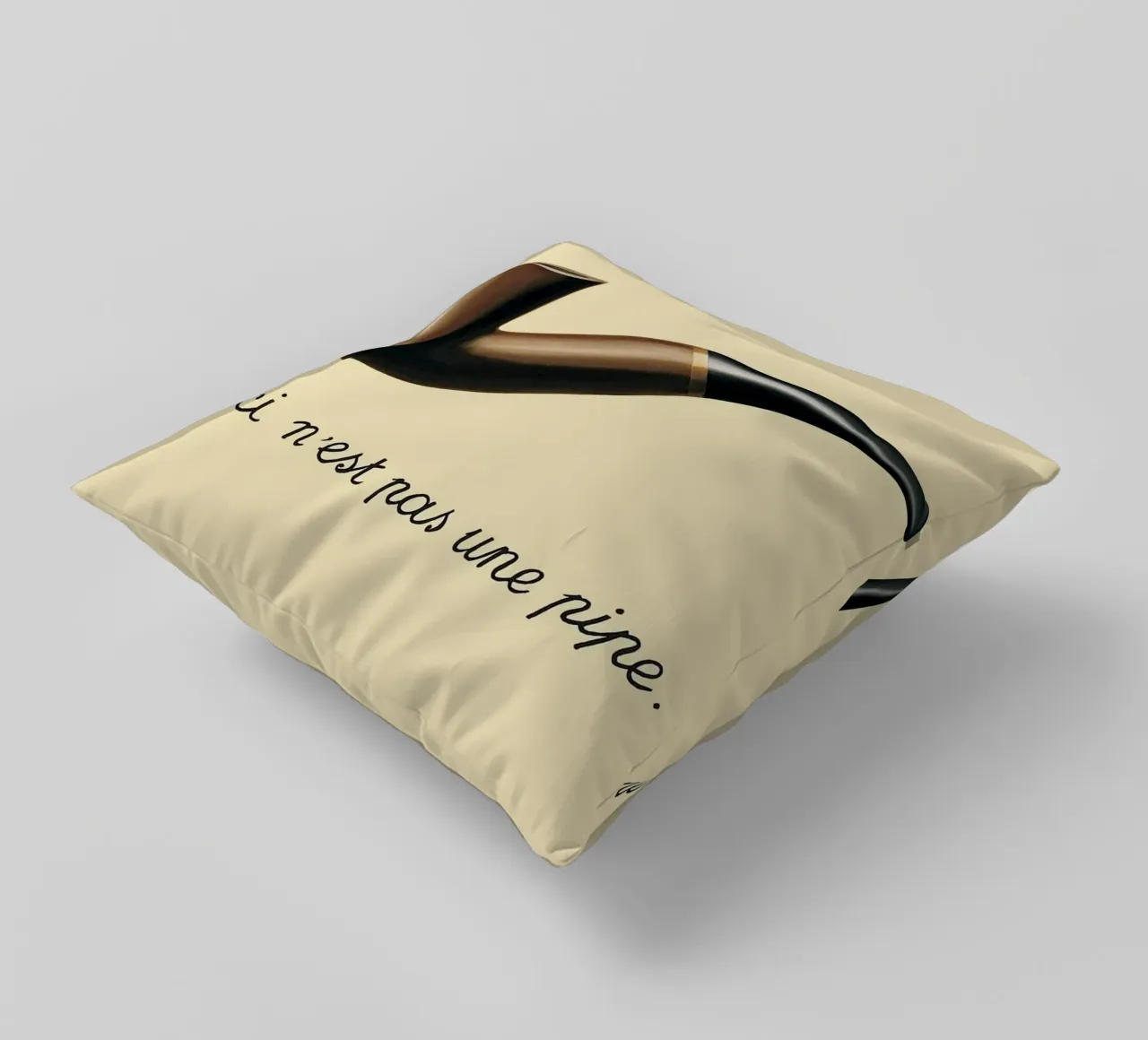 Ceci n'est pas une pipe" - René Magritte cuscino da Classic Art Prints