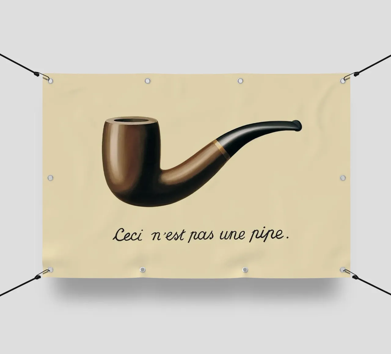 Ceci n'est pas une pipe" - René Magritte telo in pvc da Classic Art Prints