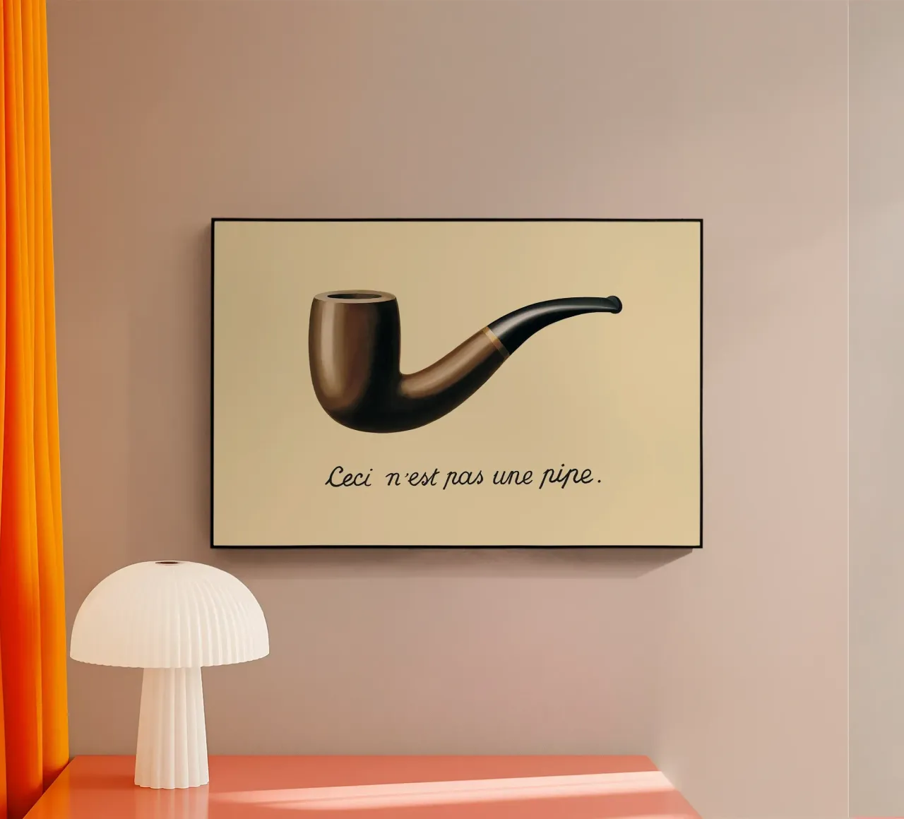 Ceci n'est pas une pipe" - René Magritte plexiglass da Classic Art Prints