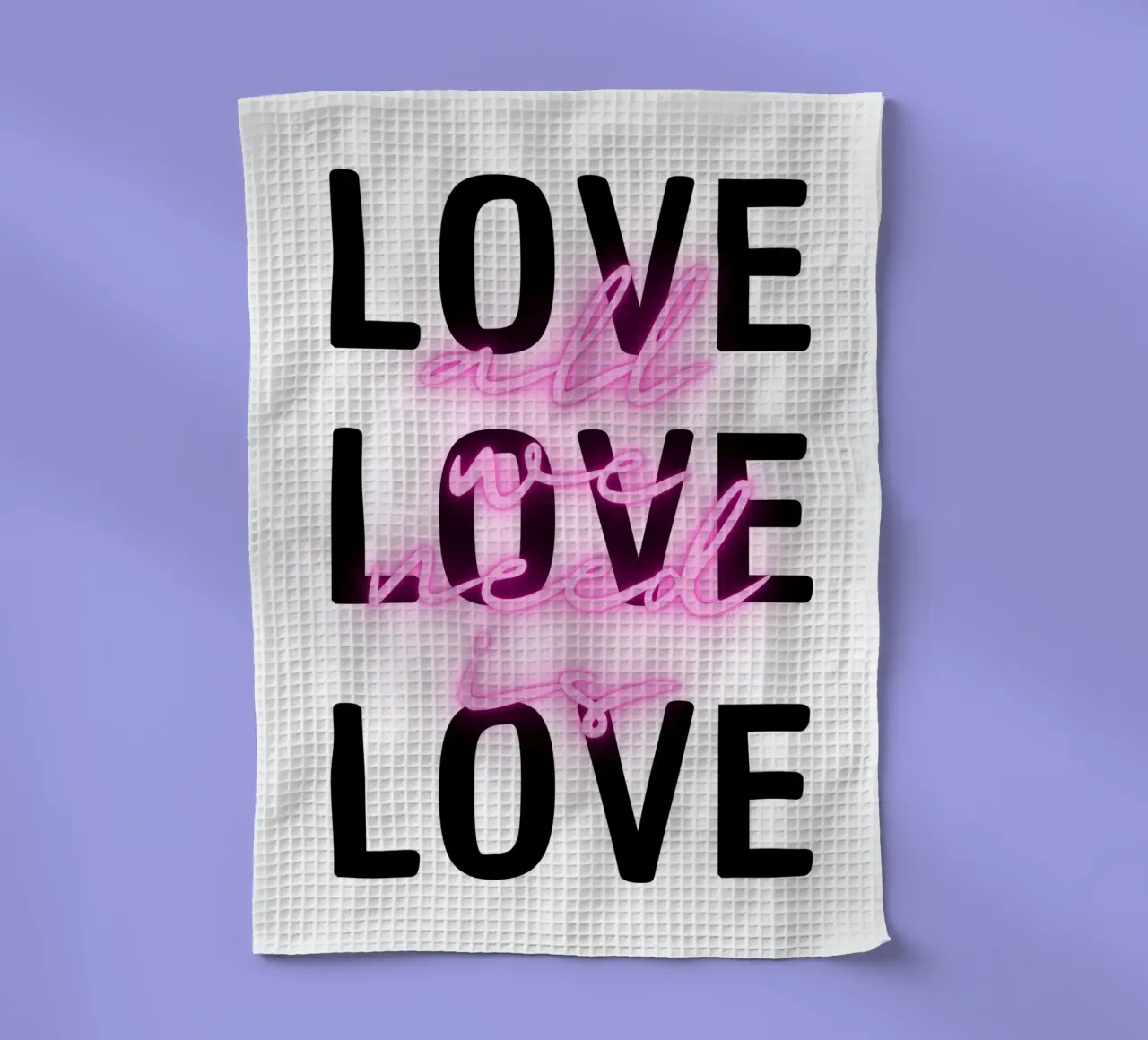 All we need is LOVE canovaccio da cucina da DigiWunderwerk