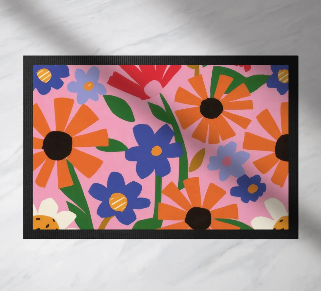 Herfstige Symfonie van wilde bloemen deurmat van Zep Layers