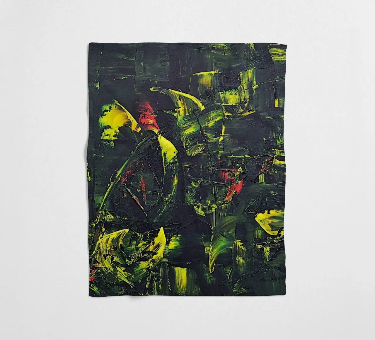 FONTAINE DE JOUVENCE fleece blanket by Thierry Vobmann Abstract painting