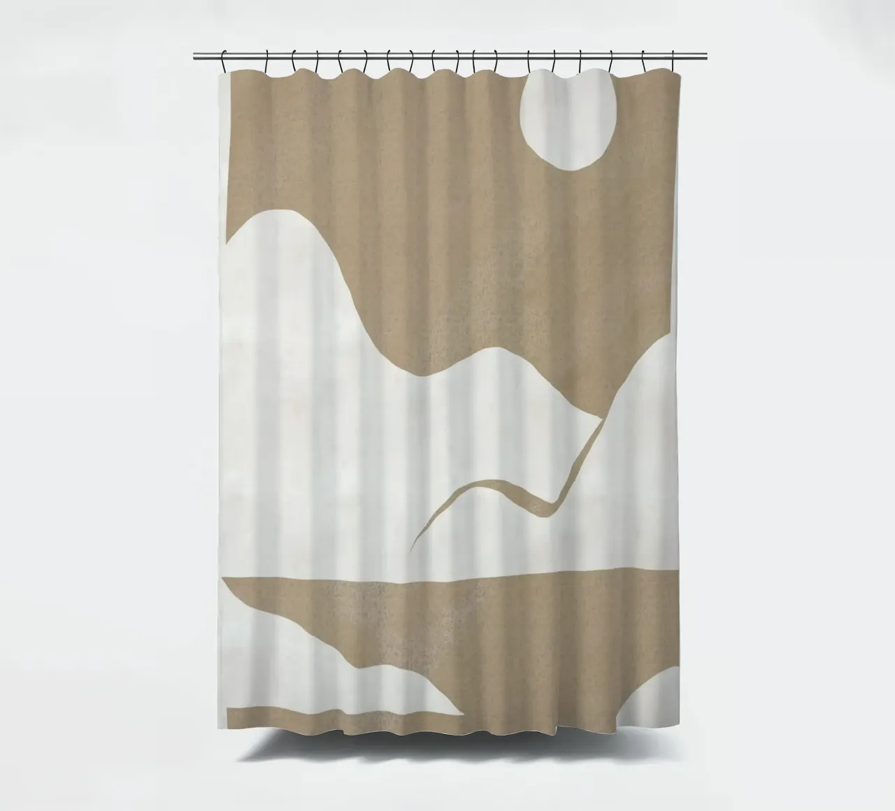 Minimal landscape cut out 03 shower curtain by Little Dean