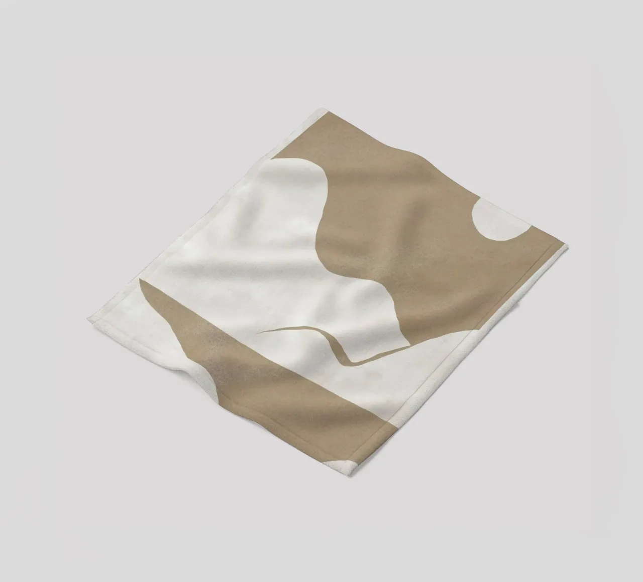 Minimal landscape cut out 03 fleece blanket by Little Dean