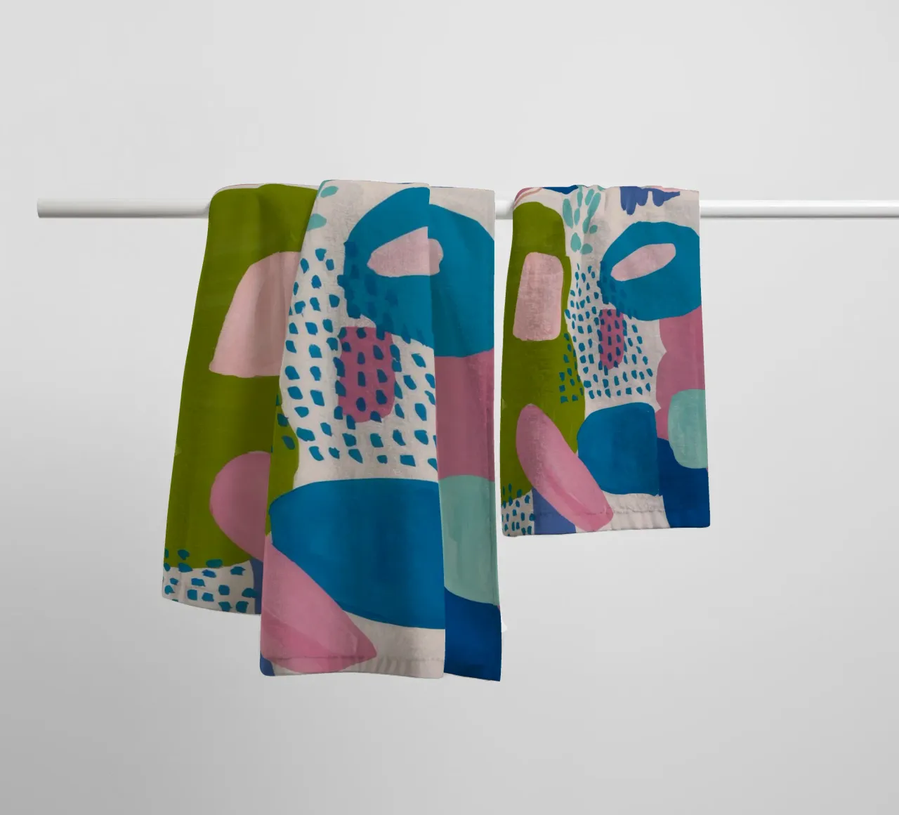 Abstraktes Bio-Medley Handtuch von Zep Layers
