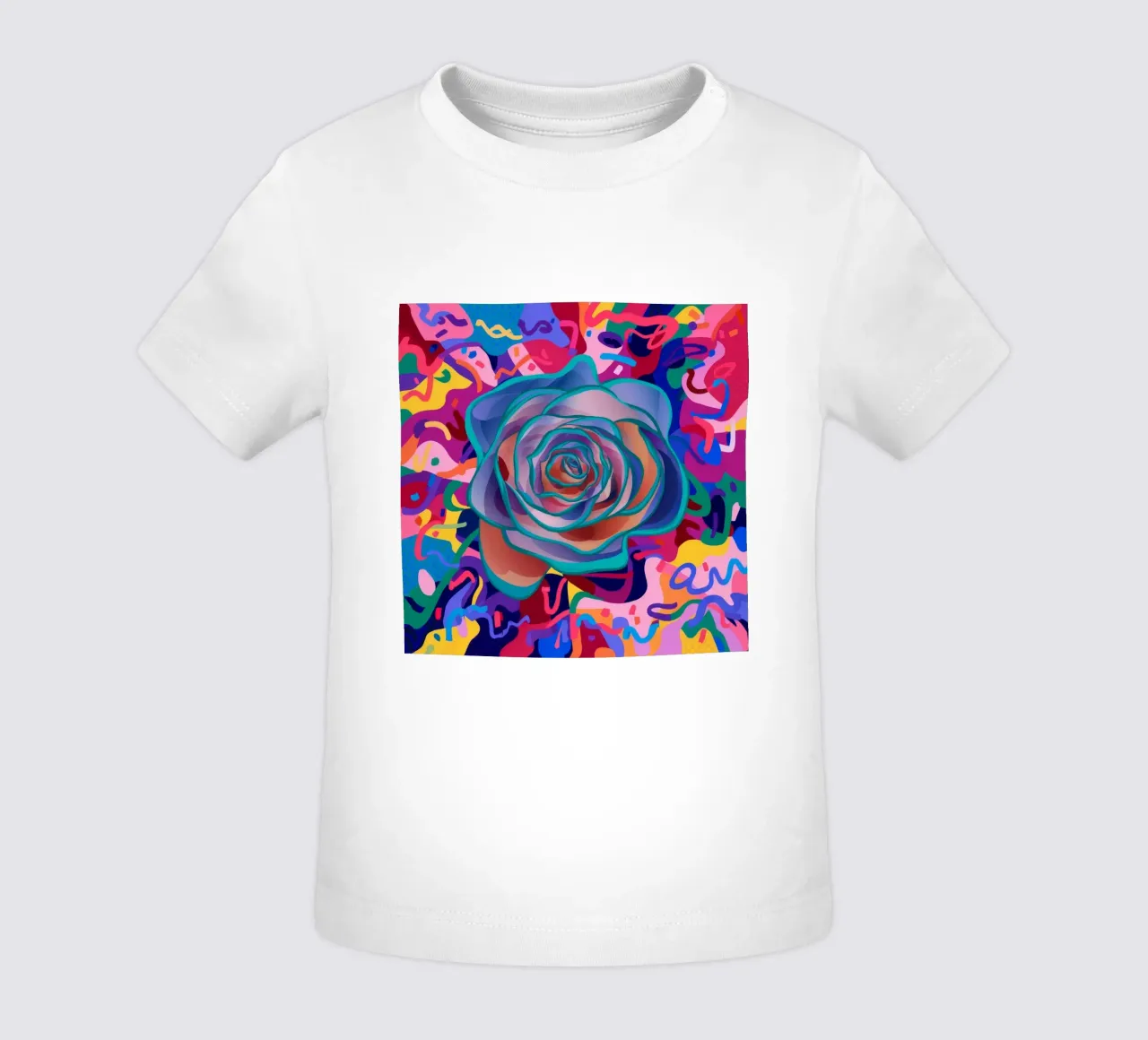 Crimson Rose Enigma baby t-shirt by Zep Layers