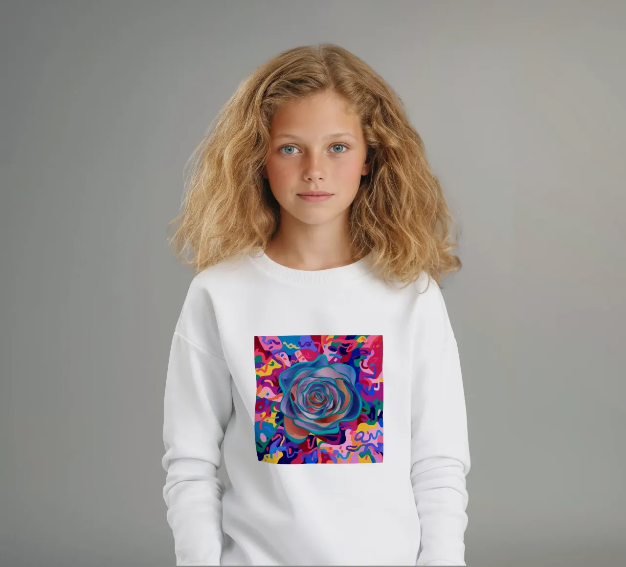 Enigma della rosa cremisi felpa bambino da Zep Layers