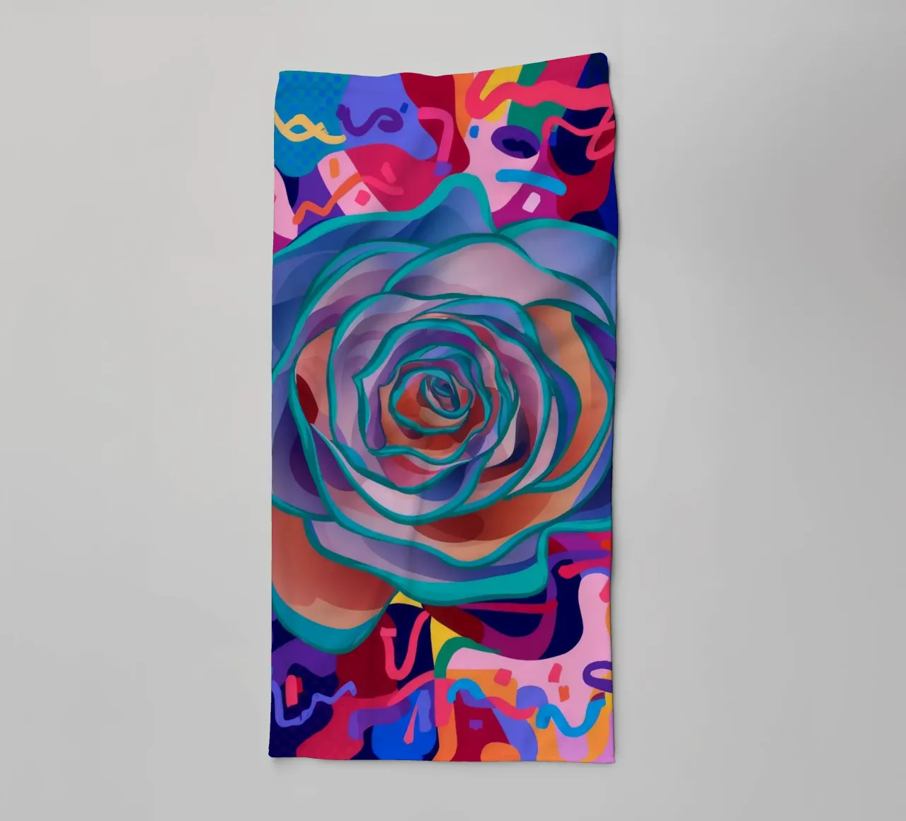 Enigma della rosa cremisi asciugamano da bagno da Zep Layers