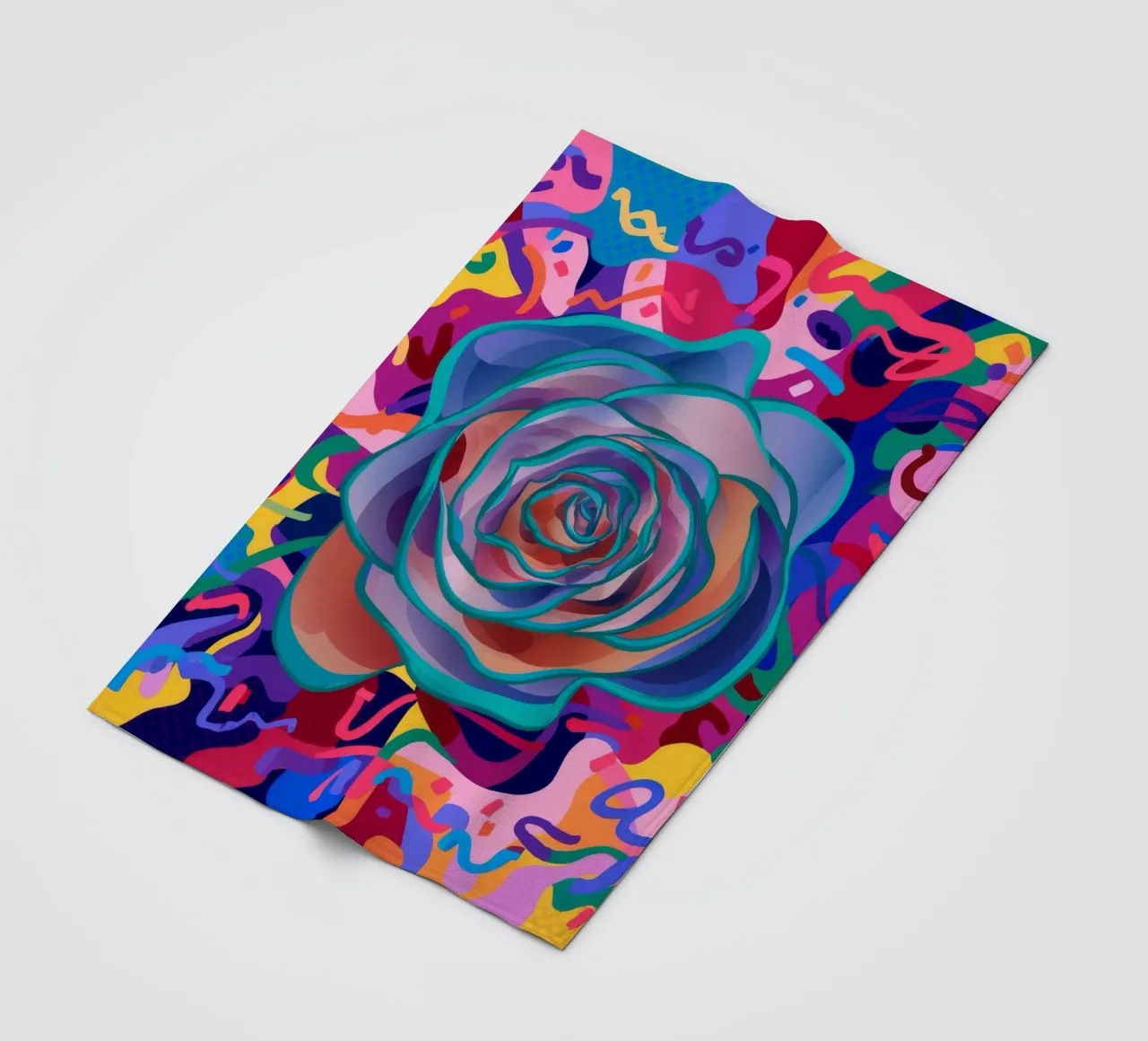 Enigma della rosa cremisi coperta in pile da Zep Layers