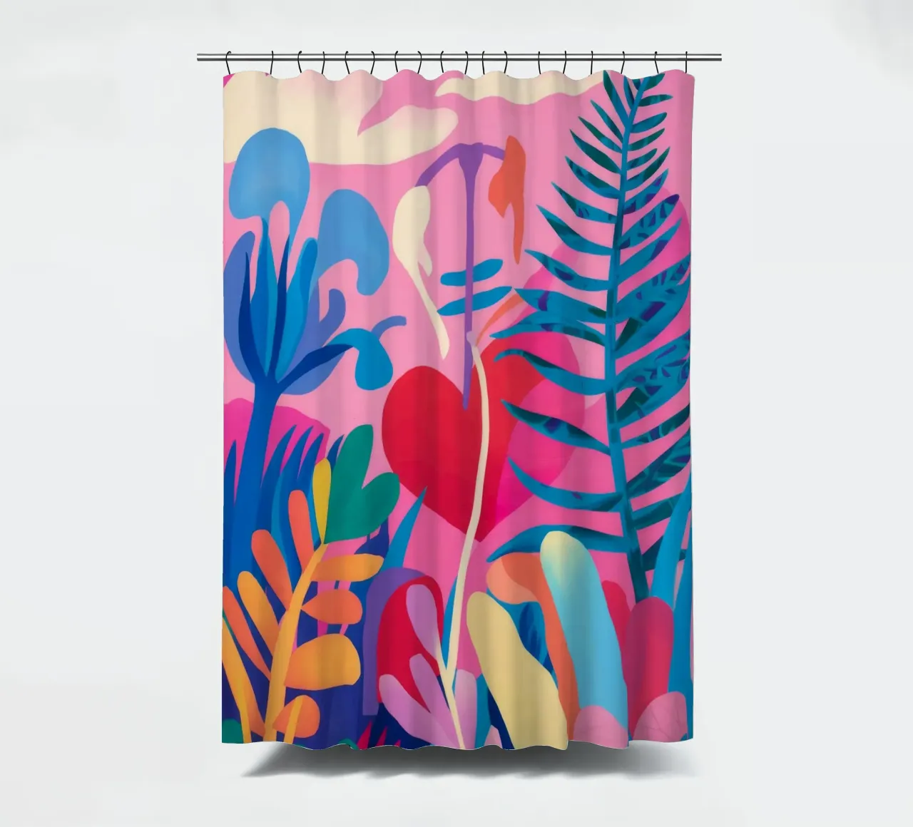 Tropical Bloom Reverie shower curtain by Zep Layers