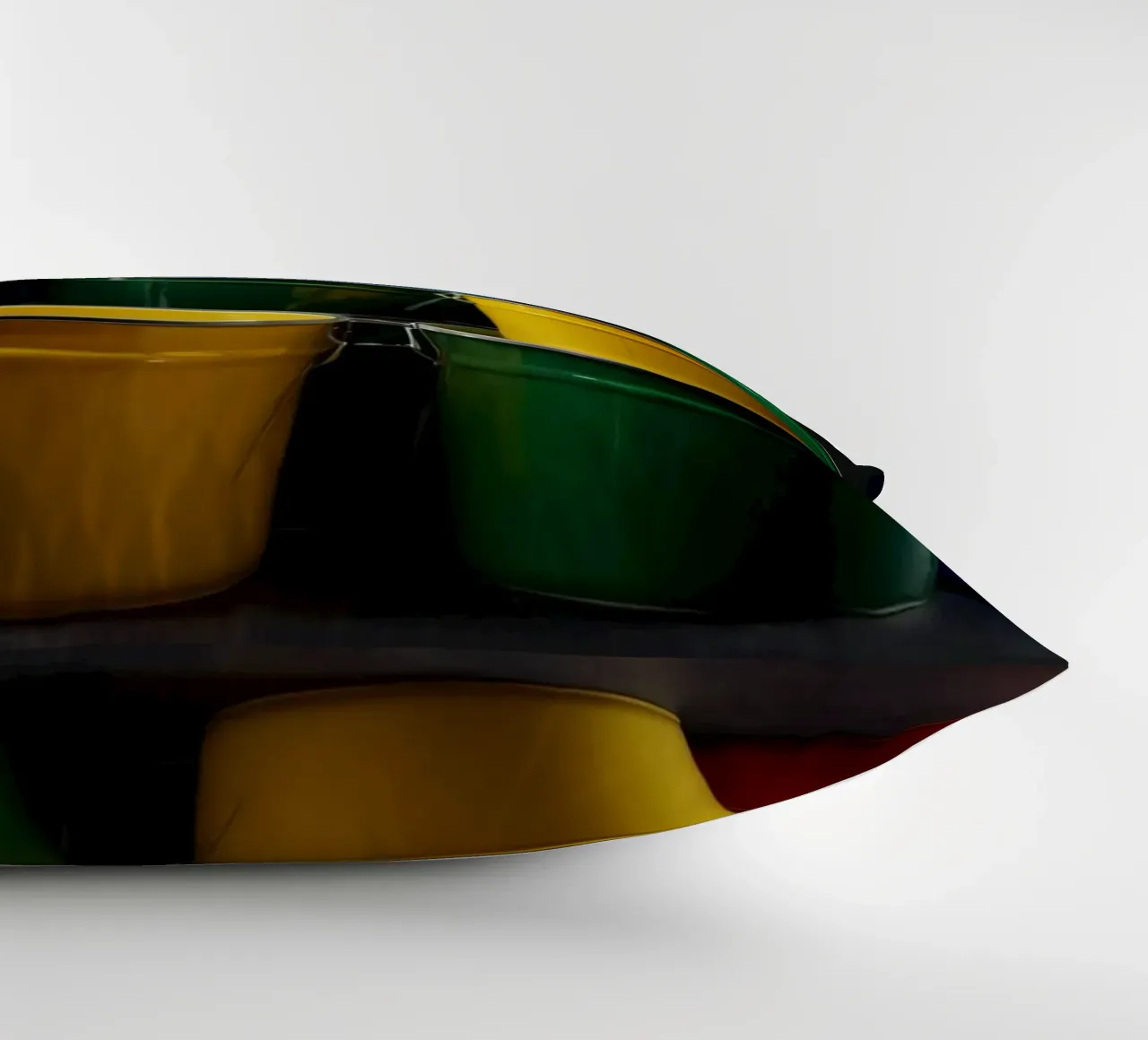 Secchi colorati impilati in una disposizione creativa cuscino da DesignDoodle