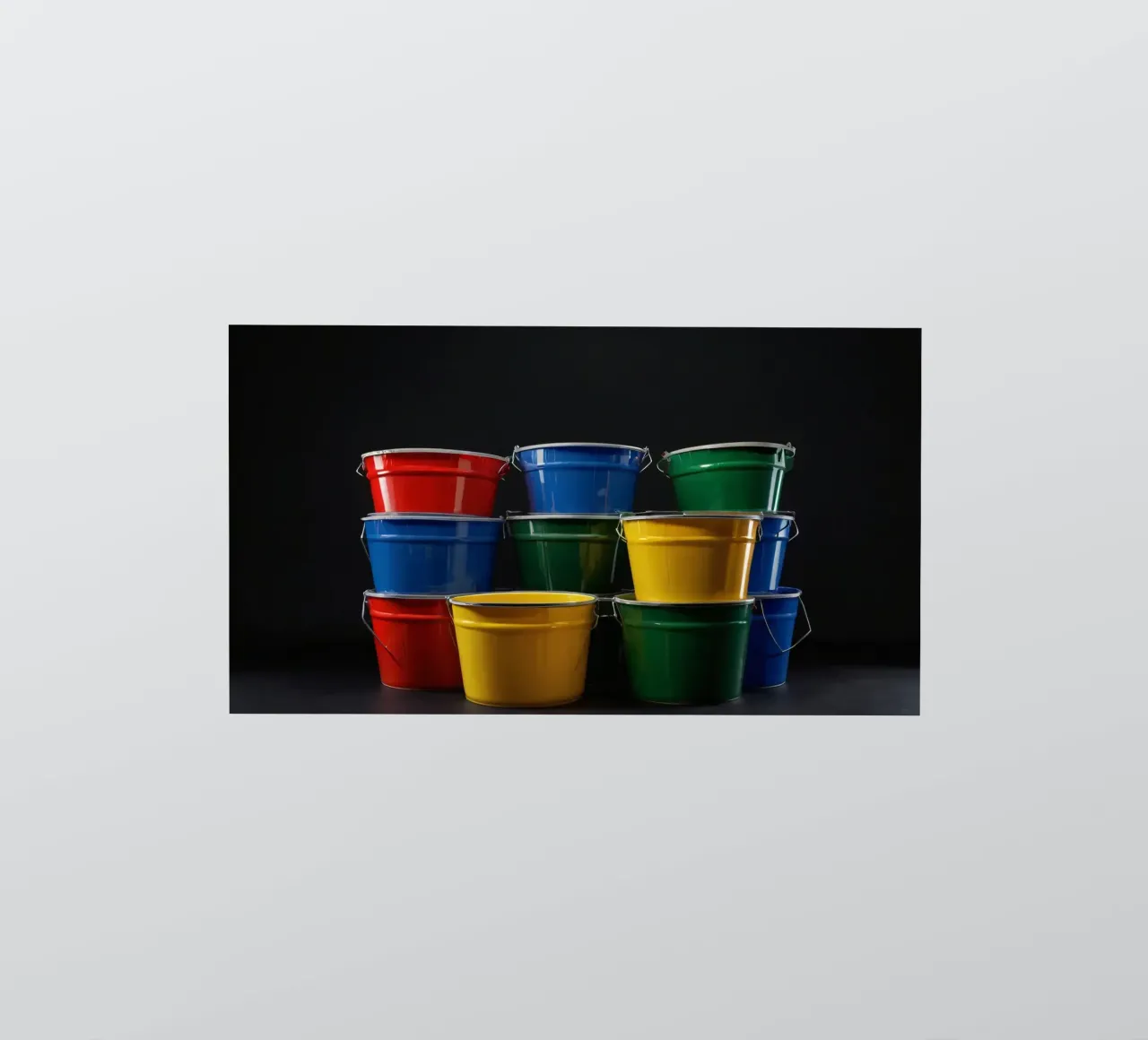 Cubos de colores apilados en una disposición creativa pegatina de DesignDoodle