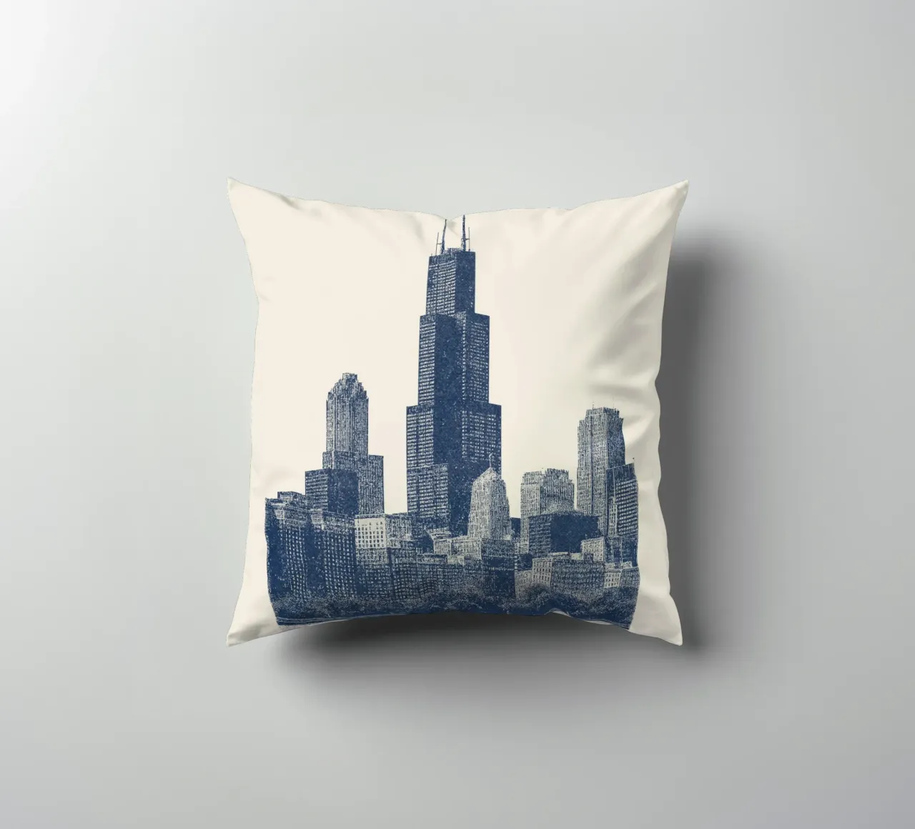 Sears Tower Style – Linocut Series cojín de Studio Mooodz