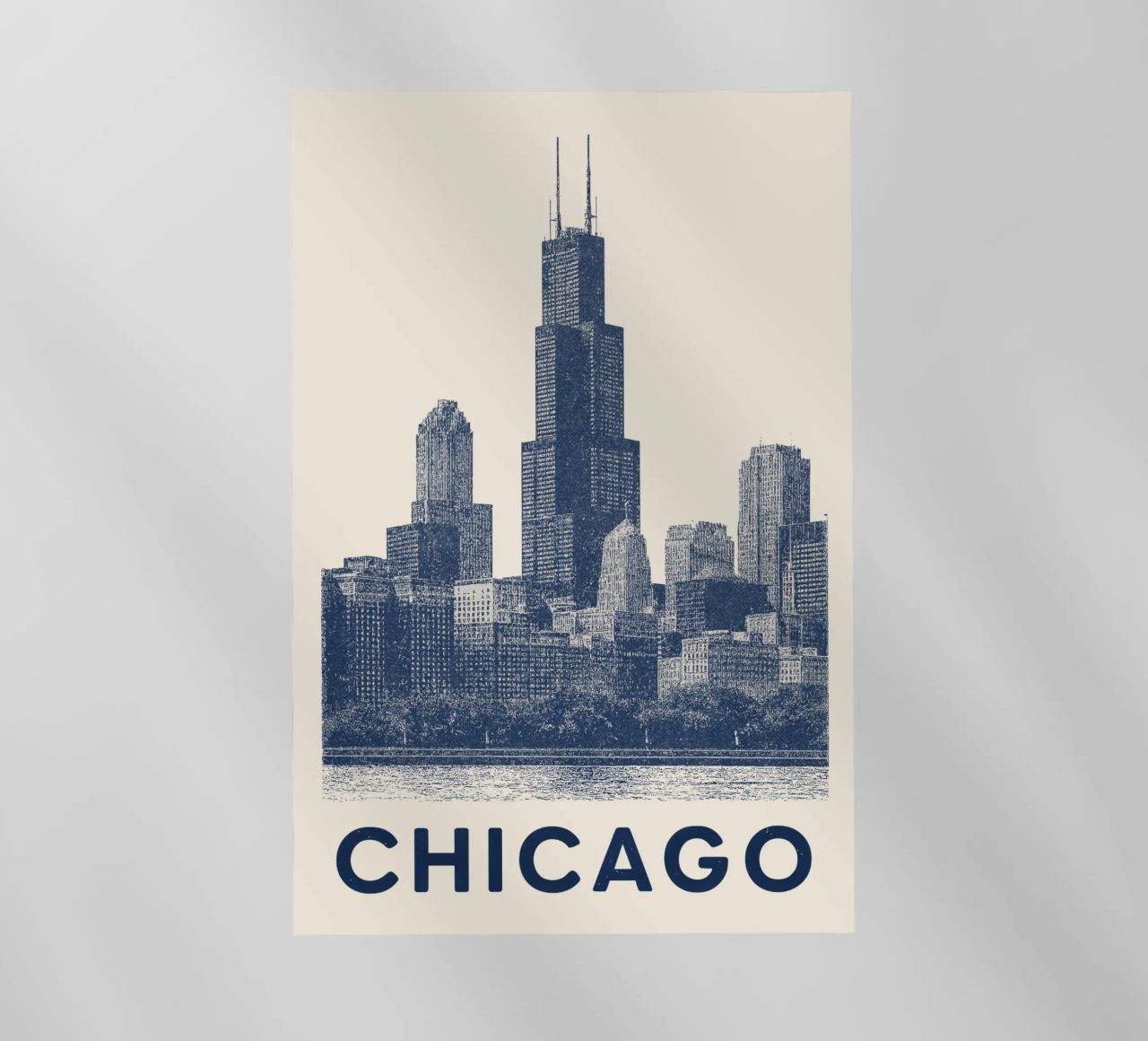 Sears Tower Style – Linocut Series pellicola backlit da Studio Mooodz