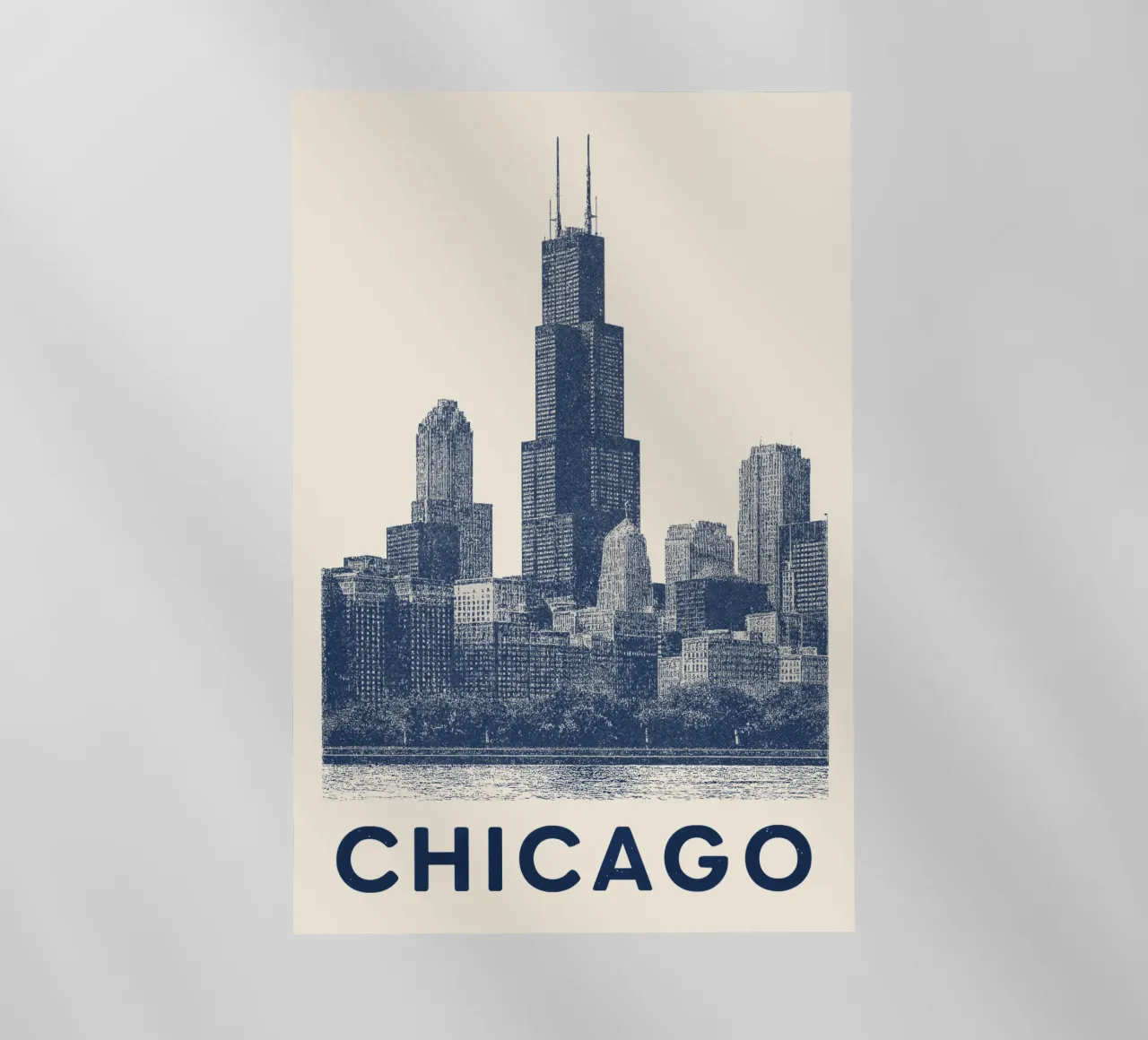 Sears Tower Style – Linocut Series pellicola backlit da Studio Mooodz