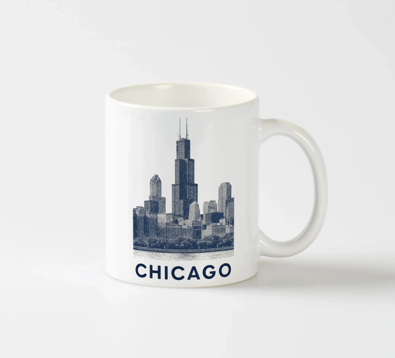 Sears Tower Style – Linocut Series tazza in ceramica da Studio Mooodz