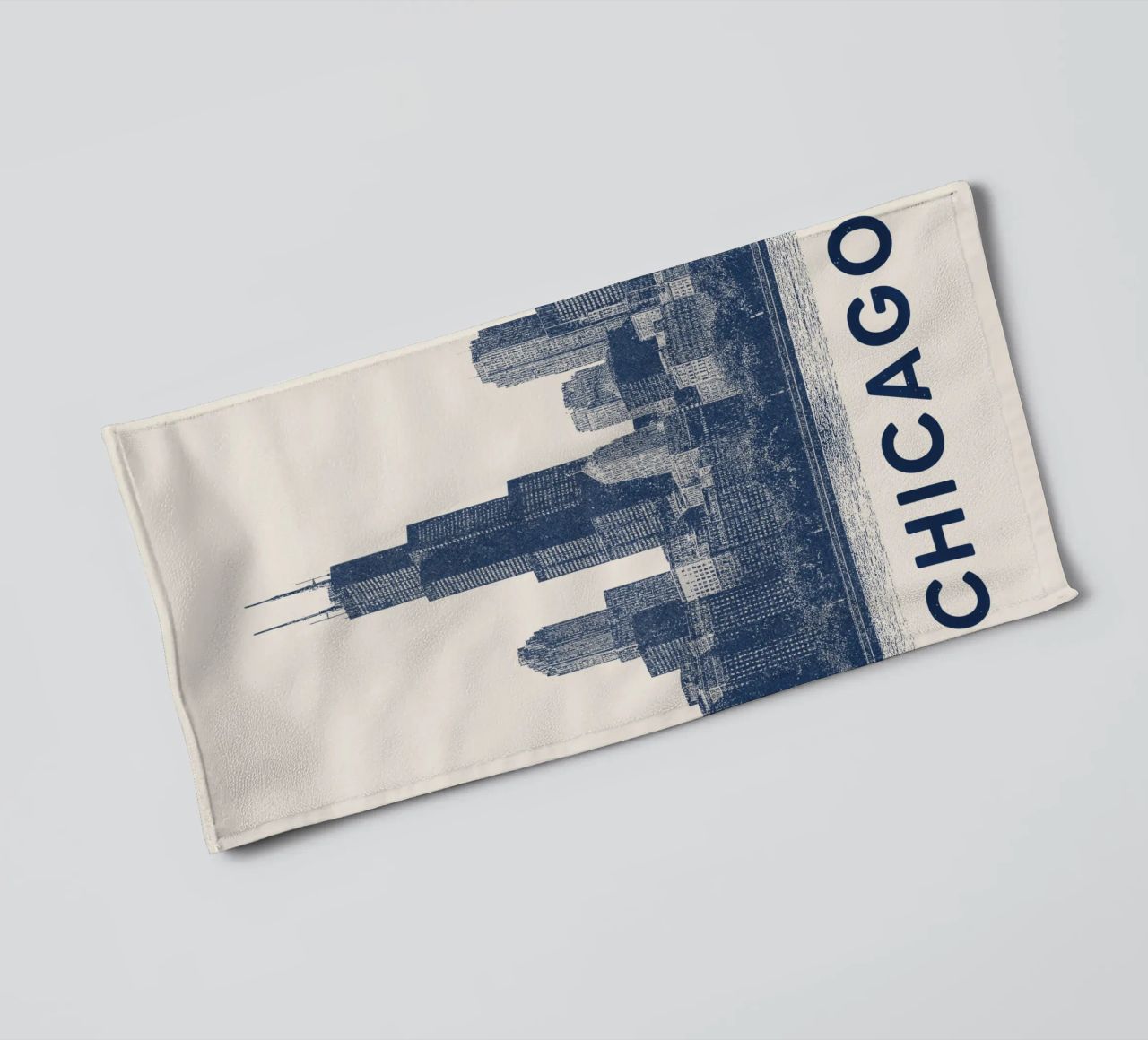 Sears Tower Style – Linocut Series asciugamano da bagno da Studio Mooodz
