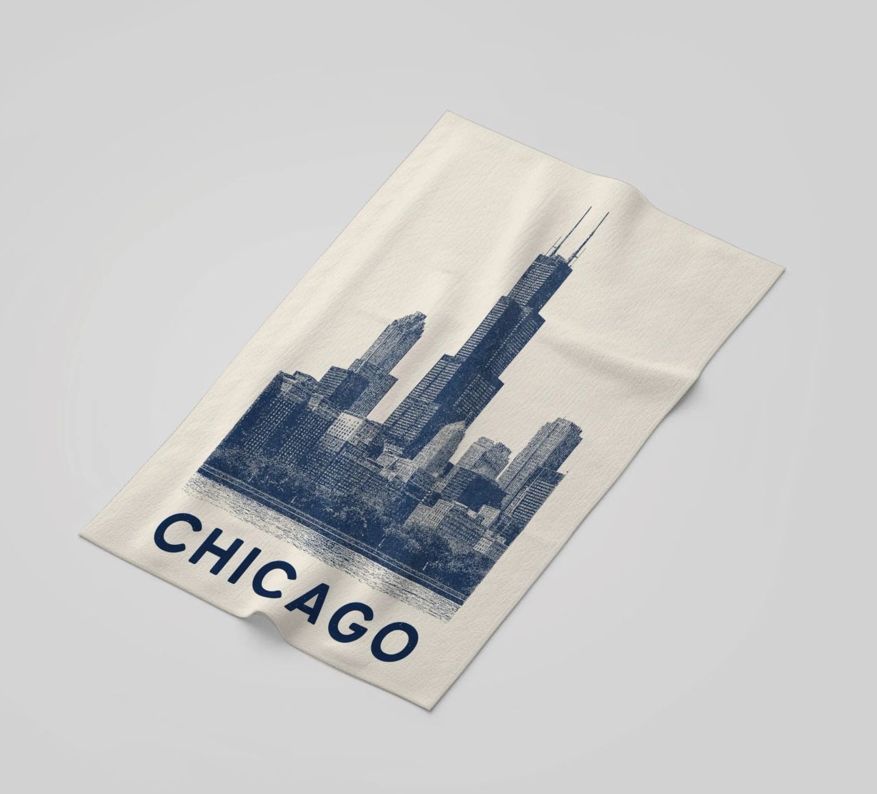 Sears Tower Style – Linocut Series telo mare da Studio Mooodz