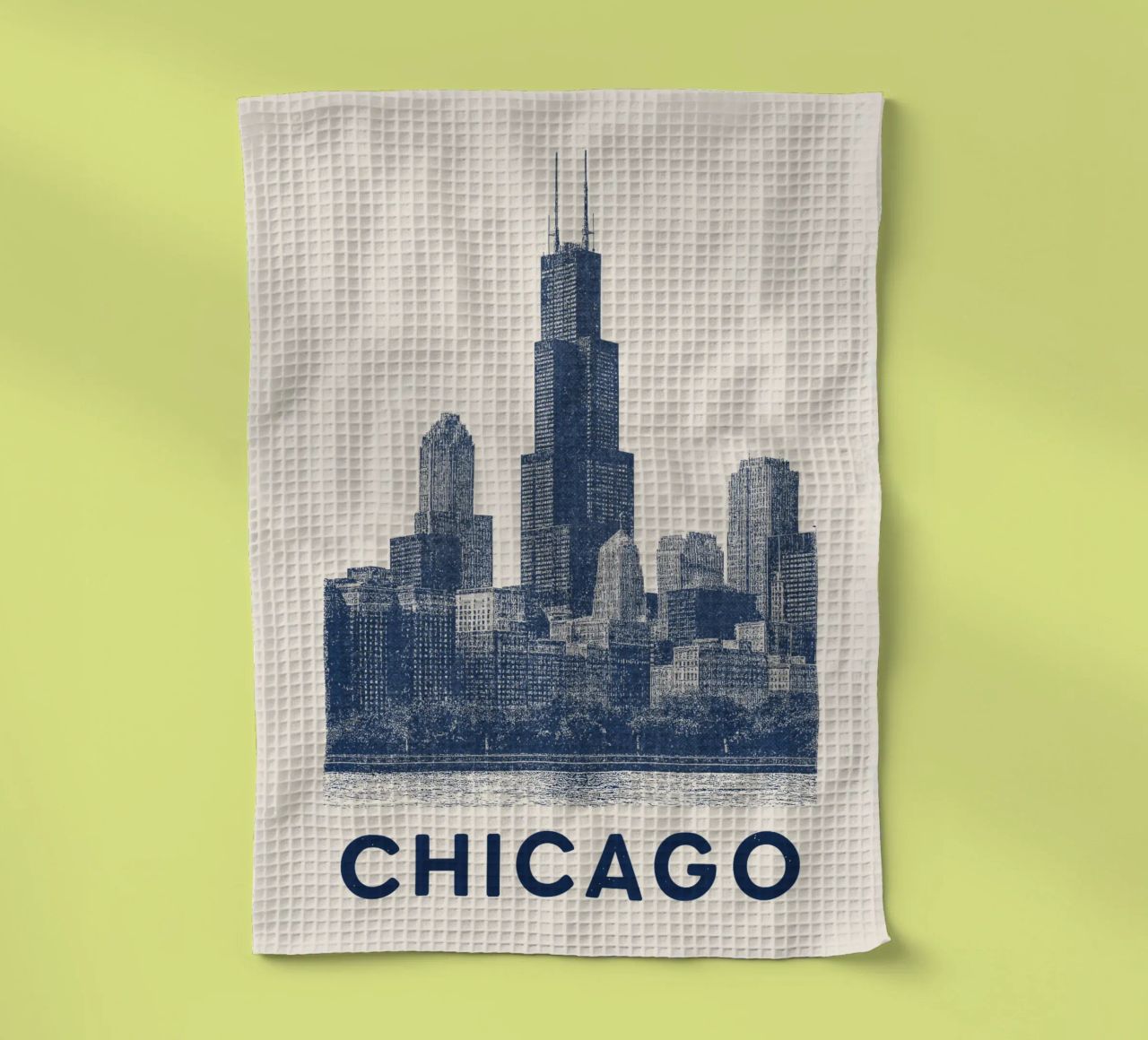 Sears Tower Style – Linocut Series canovaccio da cucina da Studio Mooodz
