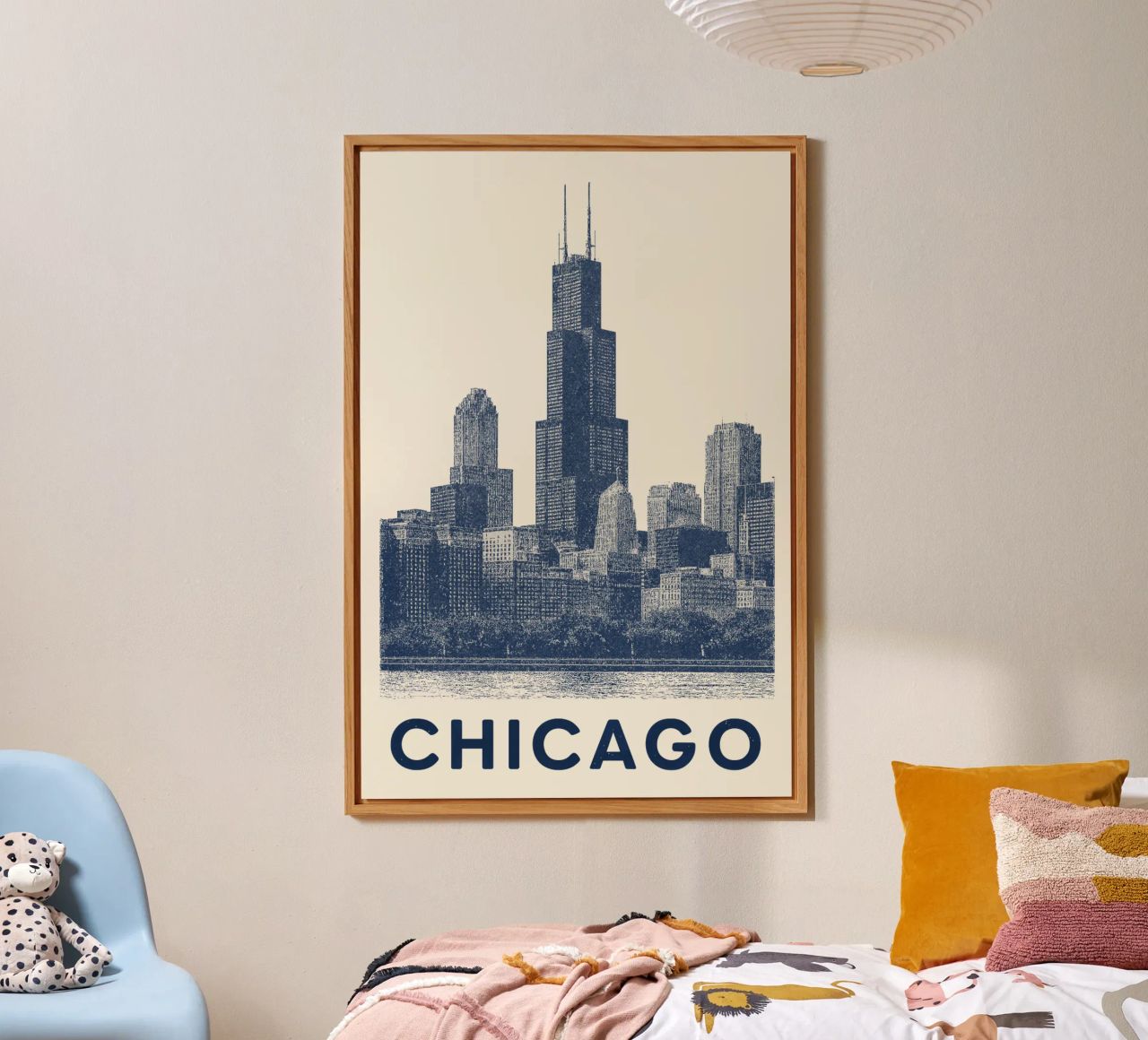 Sears Tower Style – Linocut Series alluminio dibond da Studio Mooodz