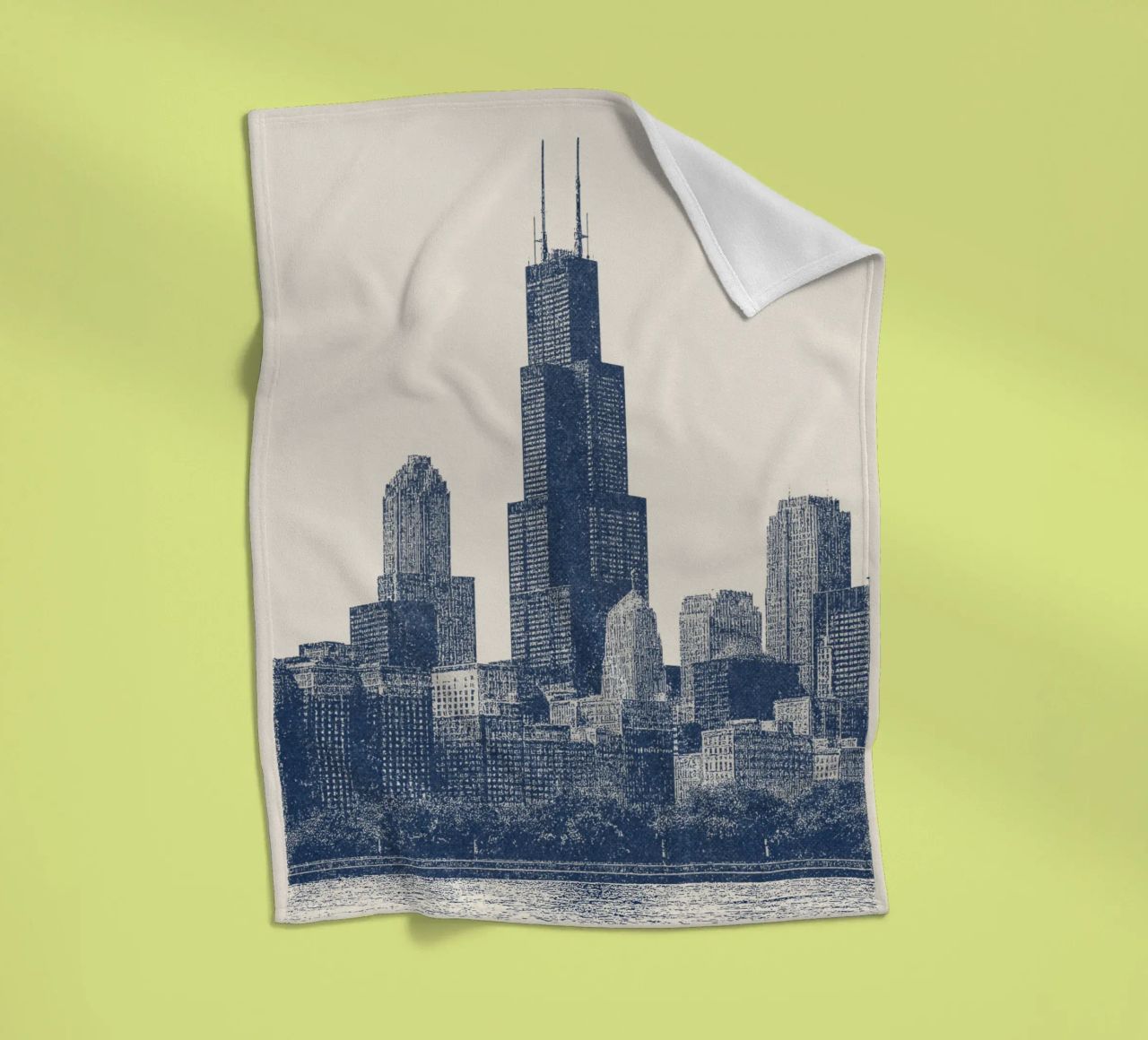 Sears Tower Style – Linocut Series coperta in pile da Studio Mooodz