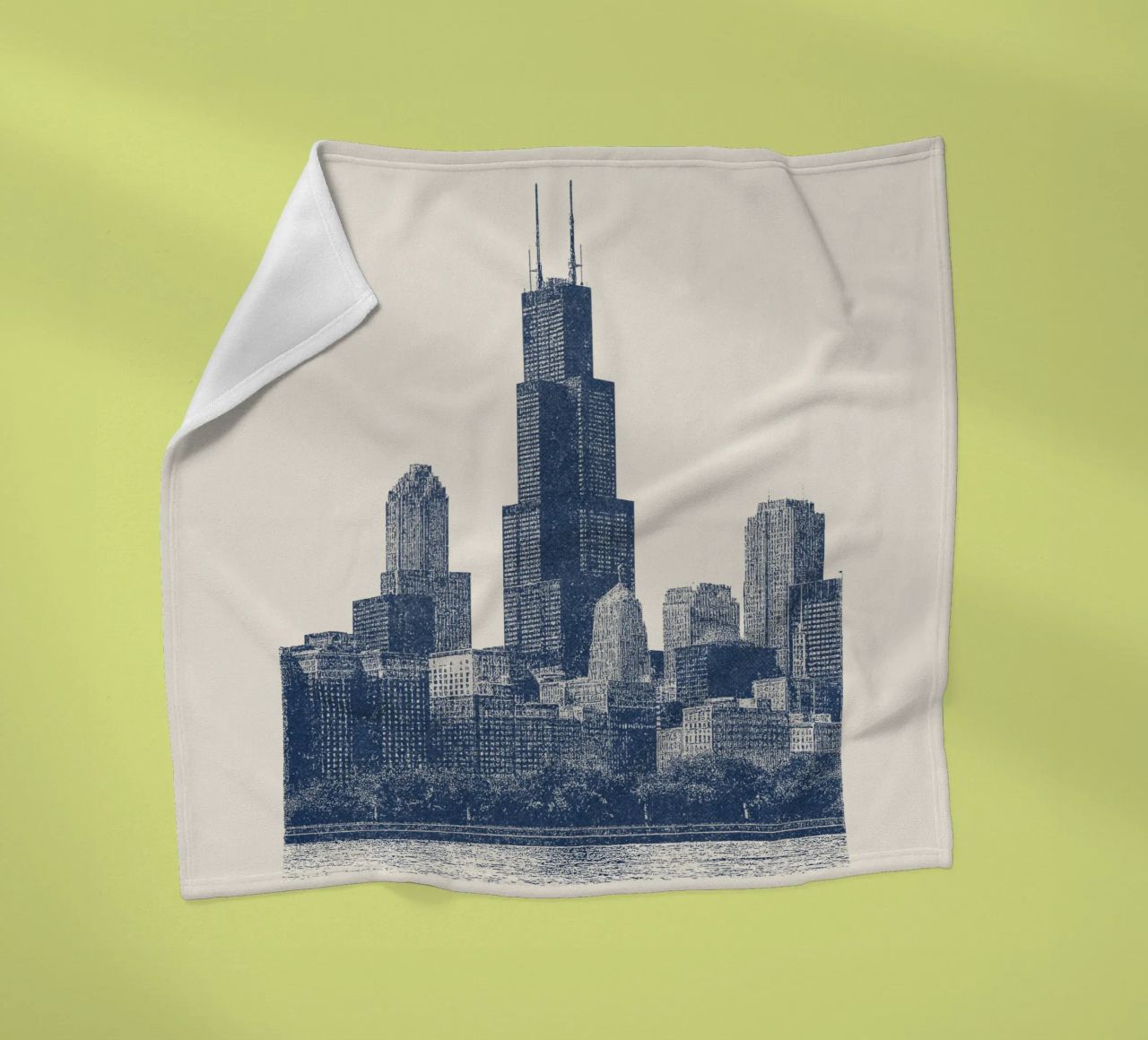Sears Tower Style – Linocut Series coperta in pile da Studio Mooodz