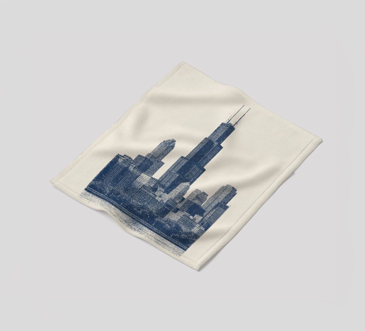 Sears Tower Style – Linocut Series coperta in pile da Studio Mooodz