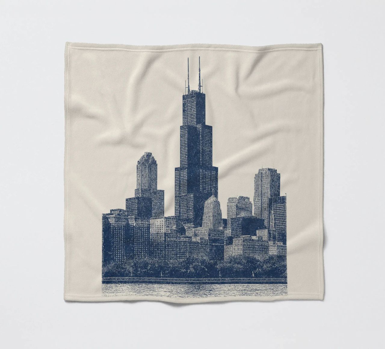 Sears Tower Style – Linocut Series coperta in pile da Studio Mooodz