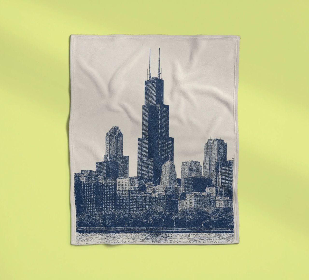 Sears Tower Style – Linocut Series coperta in pile da Studio Mooodz