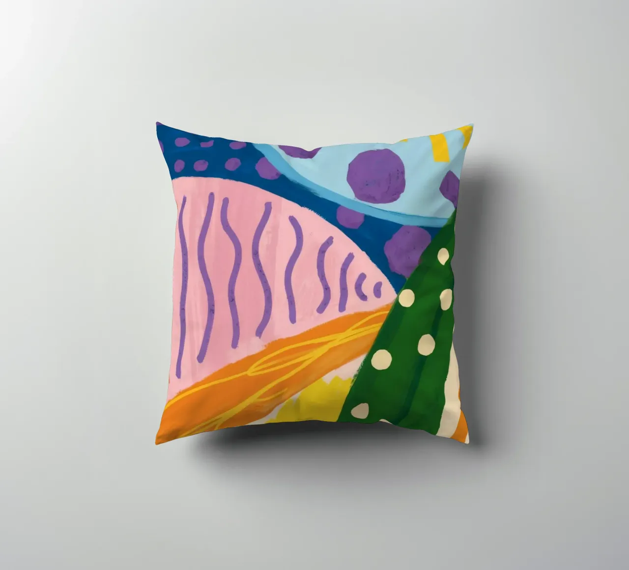 Sunburst Hills Abstraction decorative cushion by Zep Layers