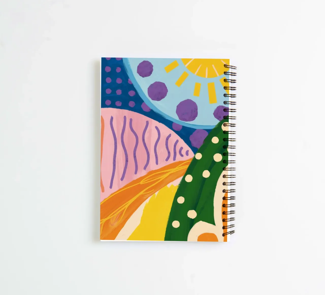 Sunburst Hills Abstraction spiral notebook by Zep Layers