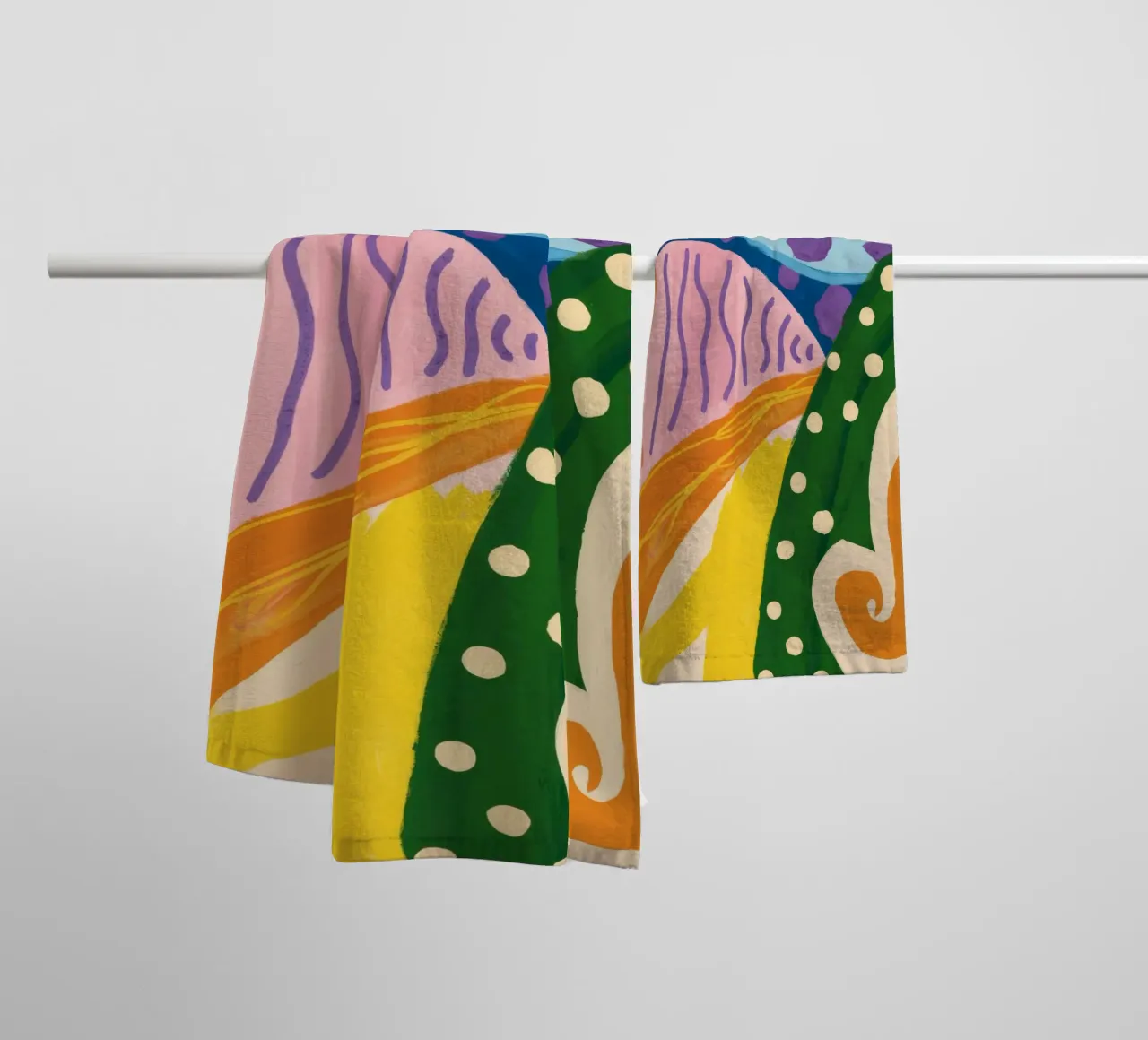 Sunburst Hills Abstraction towel by Zep Layers
