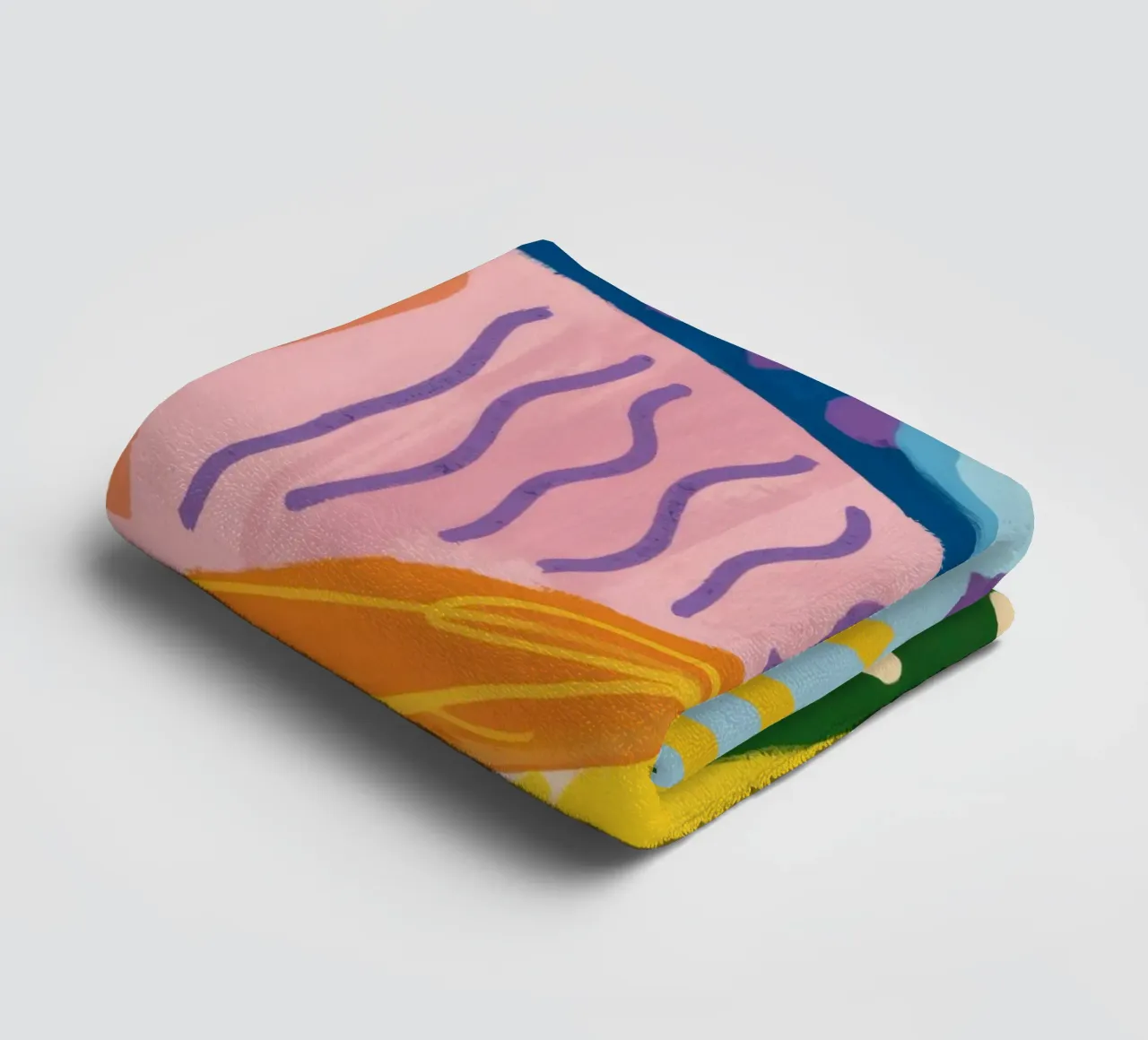 Sunburst Hills Abstraction towel by Zep Layers