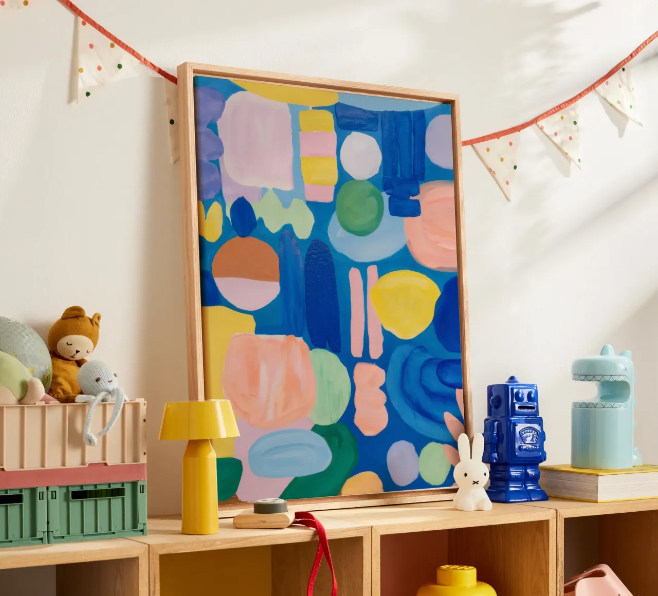 Rapsodia Cerulea Calma tela con Cornice a cassetta da Zep Layers