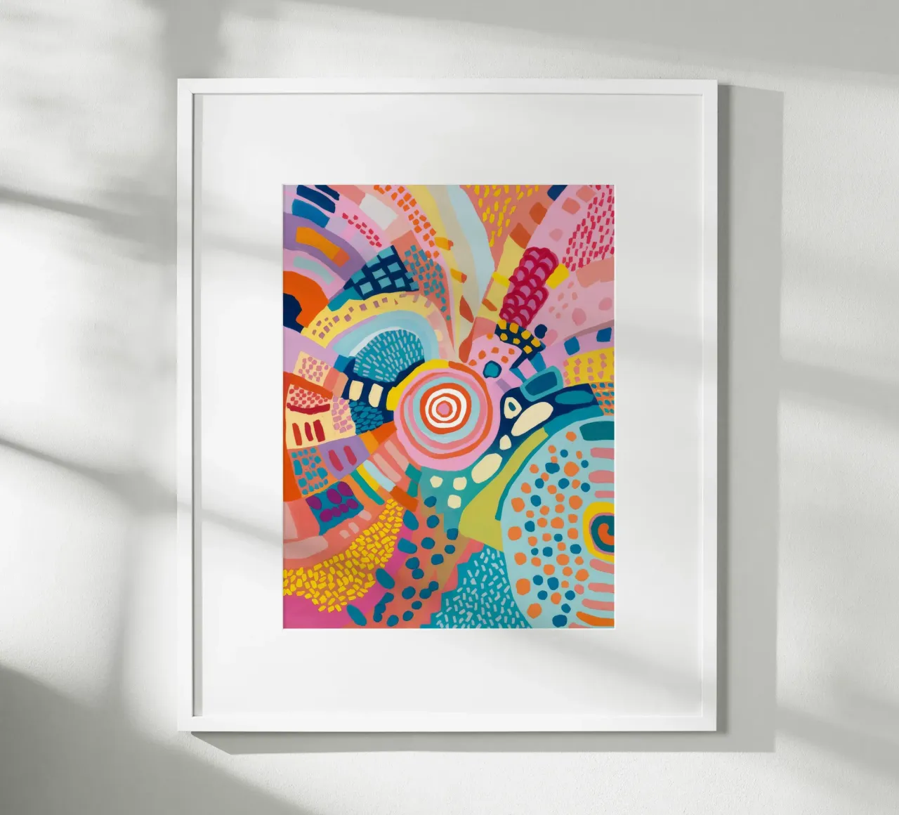 Gioia caleidoscopica poster con telaio in legno da Zep Layers
