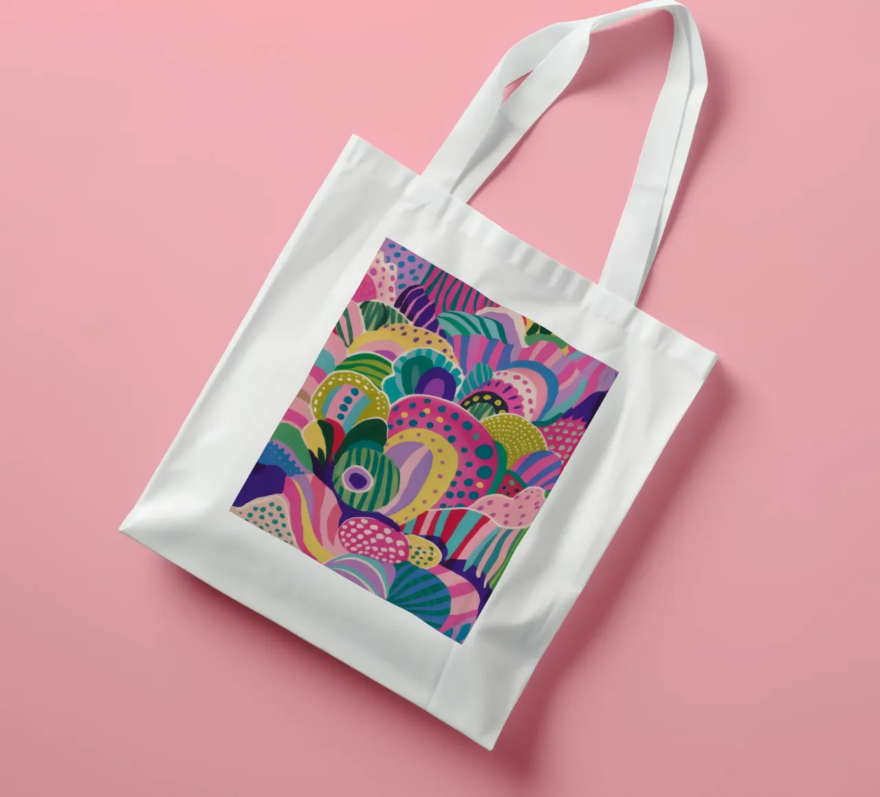 Colline capricciose in fiore borsa in juta da Zep Layers