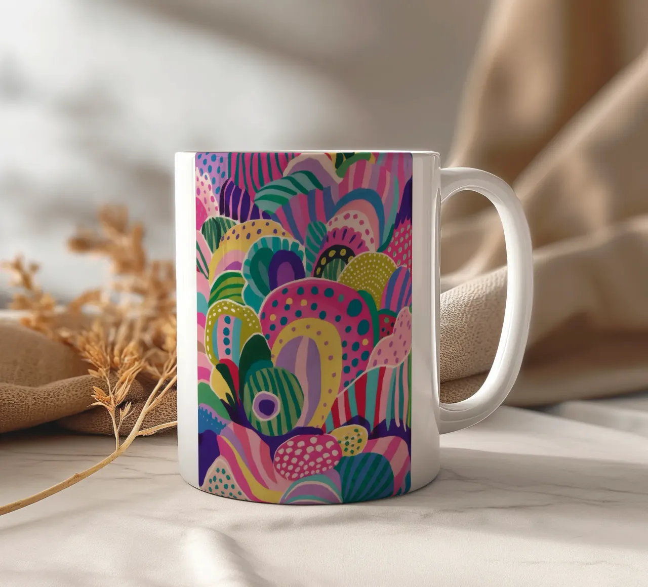 Colline capricciose in fiore tazza in ceramica da Zep Layers