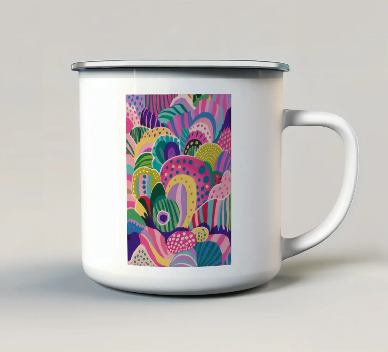 Colline capricciose in fiore tazza in smalto da Zep Layers