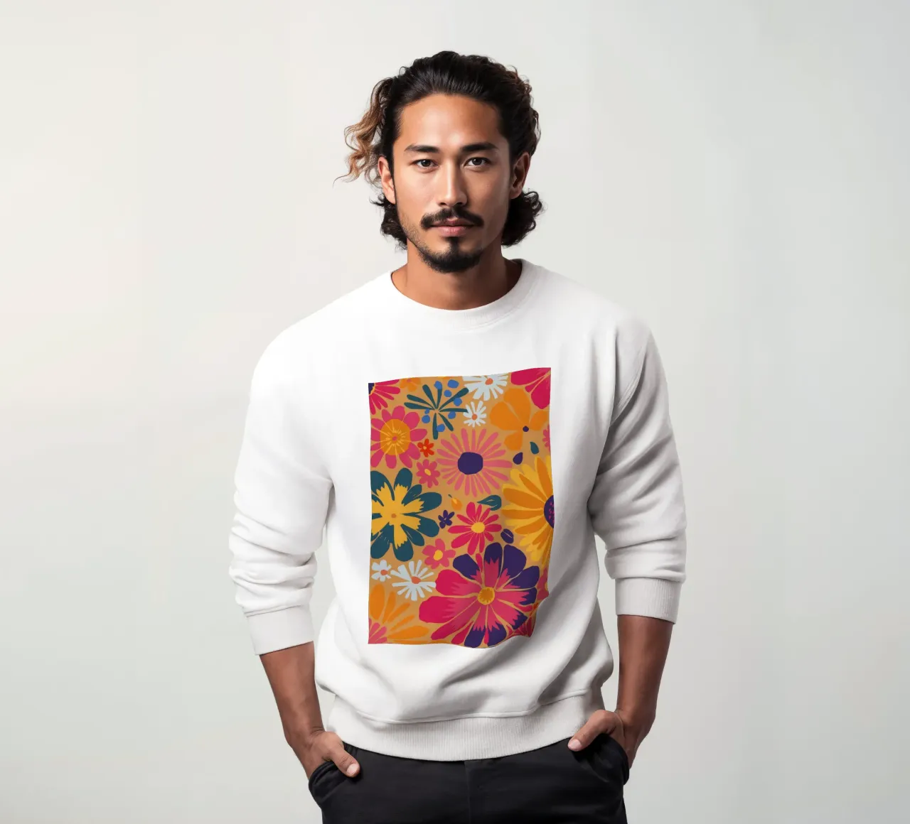 Herbstliche Blumengirlande Sweatshirt von Zep Layers