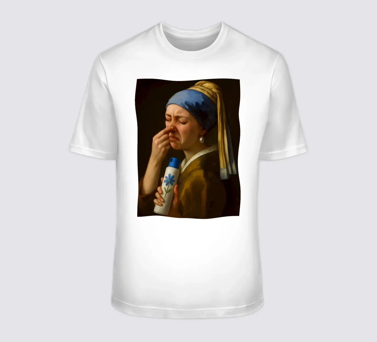 Chica con un pendiente de perla Cuarto de baño WC camiseta de ARTOMATIC