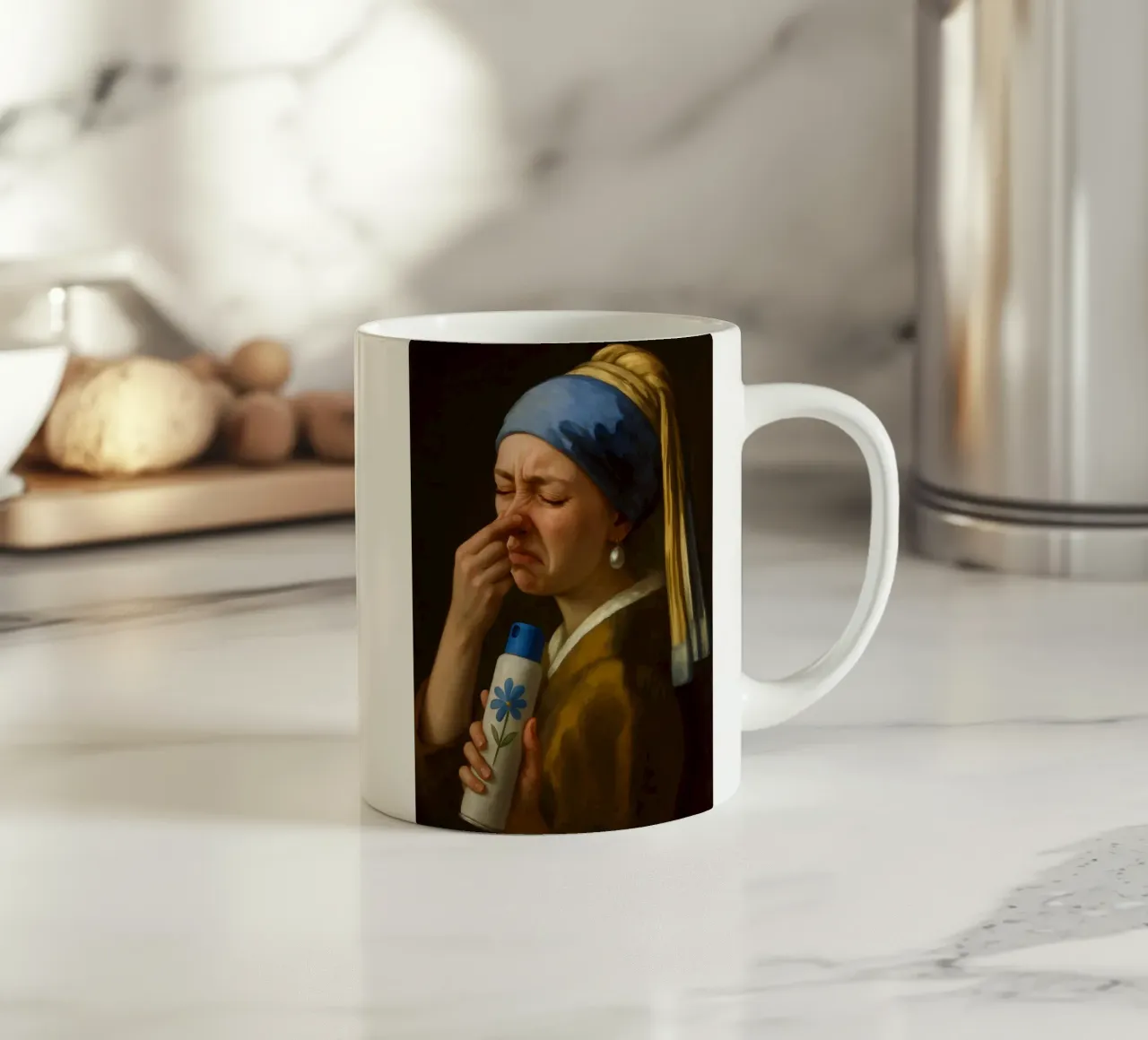 La ragazza con l'orecchino di perla Bagno WC tazza in ceramica da ARTOMATIC