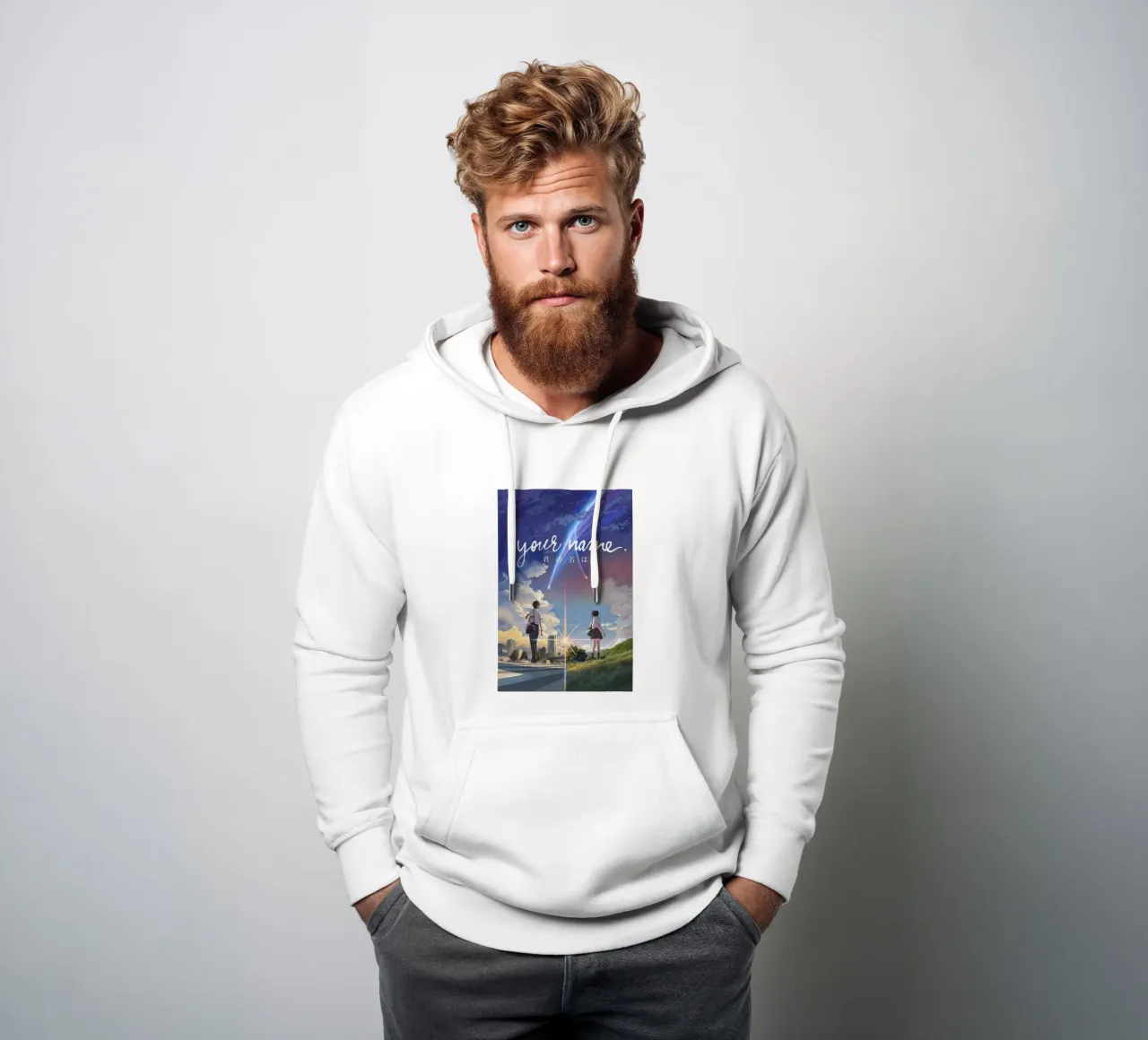 Il tuo nome felpa con cappuccio da Waylons Studio