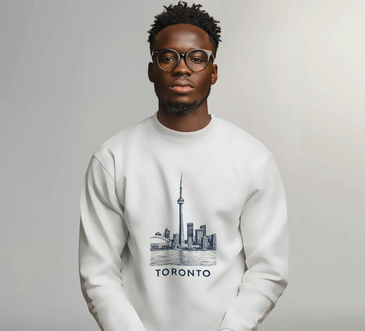 Toronto – CN Tower Print - – Linocut Series felpa da Studio Mooodz