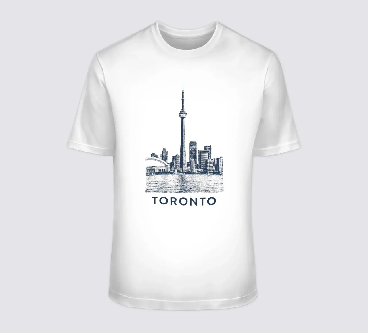 Toronto – CN Tower Print - – Linocut Series t-shirt da Studio Mooodz