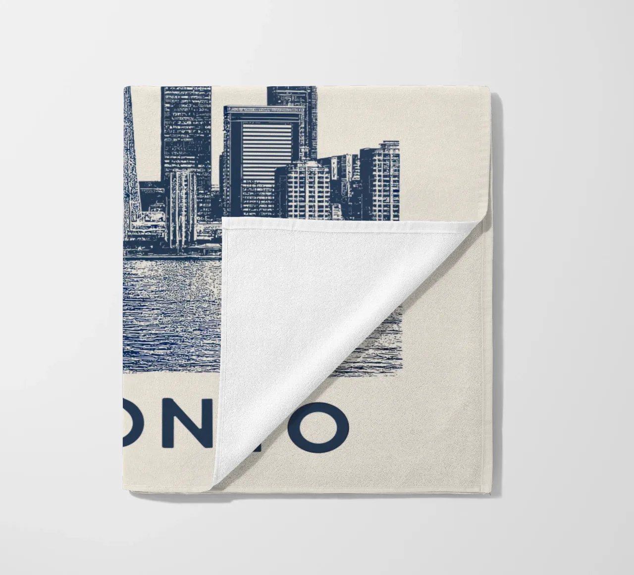 Toronto – CN Tower Print - – Linocut Series telo mare da Studio Mooodz