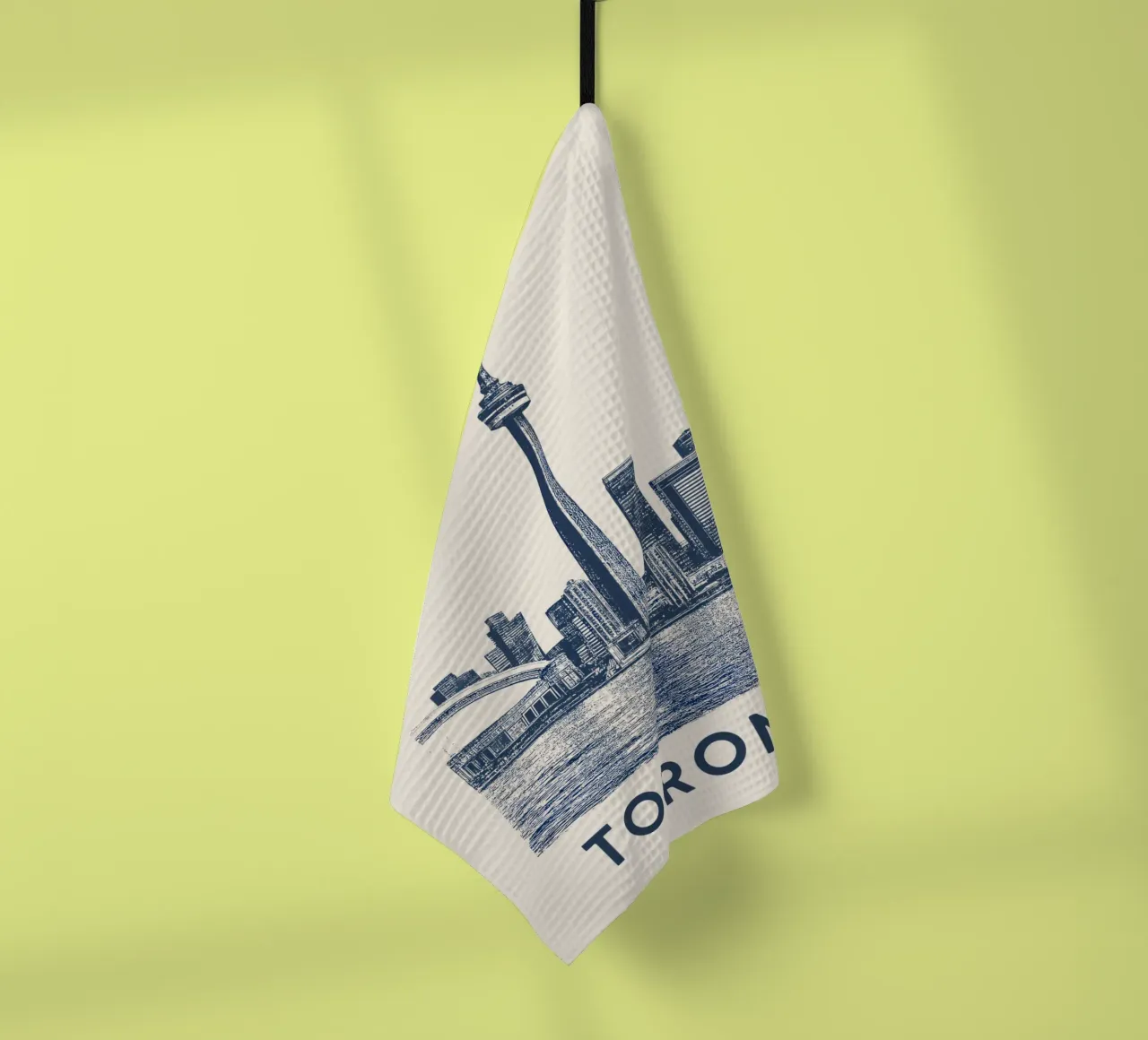 Toronto – CN Tower Print - – Linocut Series canovaccio da cucina da Studio Mooodz