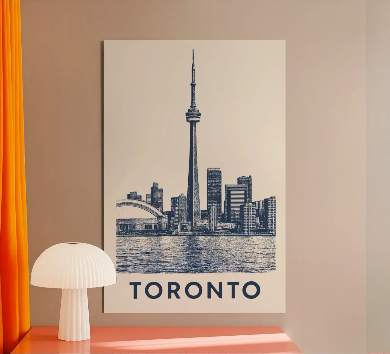 Toronto – CN Tower Print - – Linocut Series alluminio dibond da Studio Mooodz