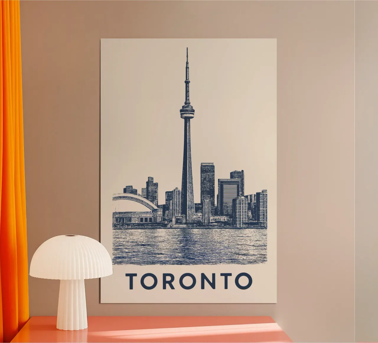 Toronto – CN Tower Print - – Linocut Series carta hahnemühle da Studio Mooodz